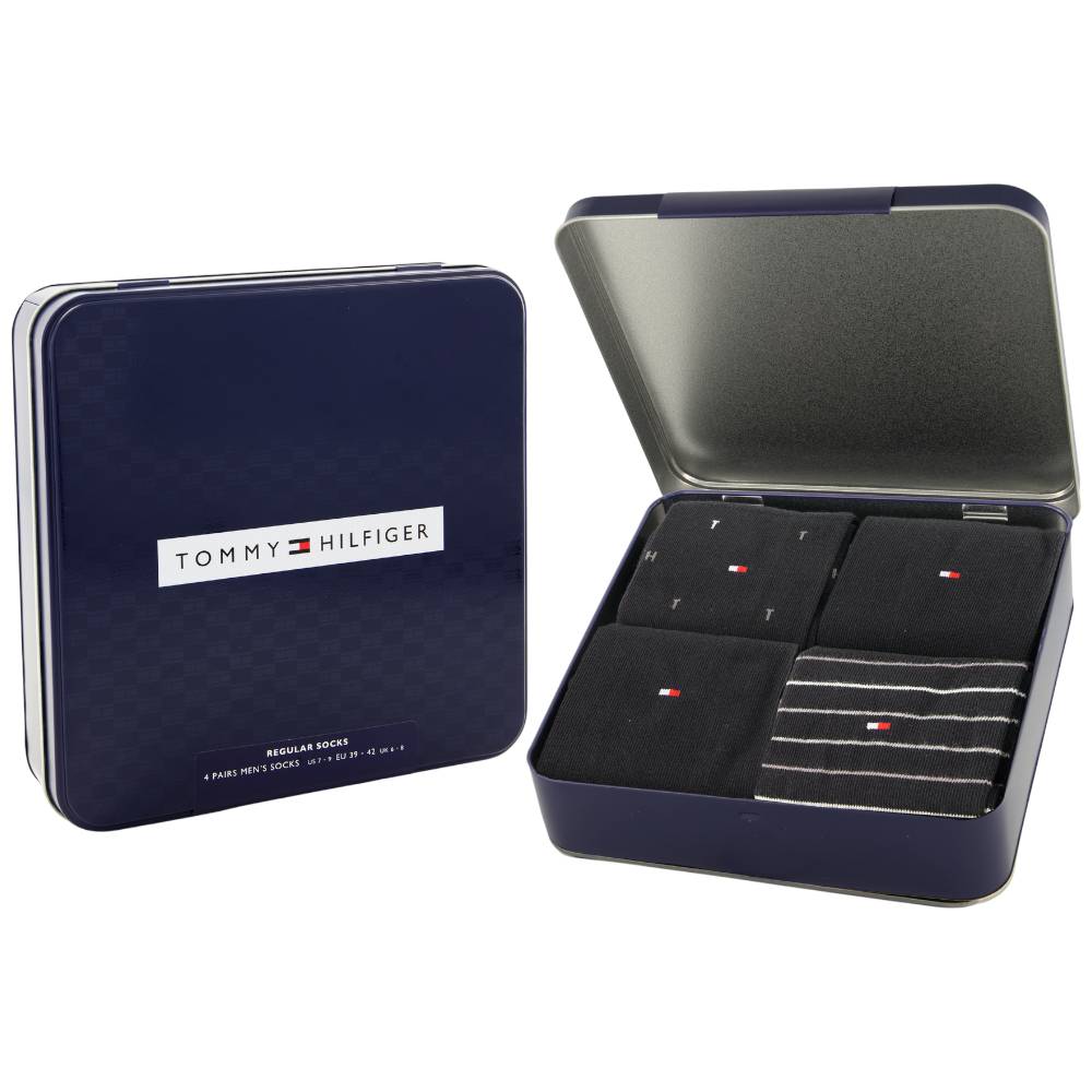 Tommy Hilfiger gift box 4 paia calzini neri 701235375002 - Prodotti di Classe