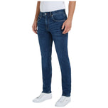 Jeans Tommy Hilfiger blu tapered con cinque tasche e cintura