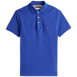 Maglietta polo blu royal Tommy Hilfiger con colletto e 3 bottoni
