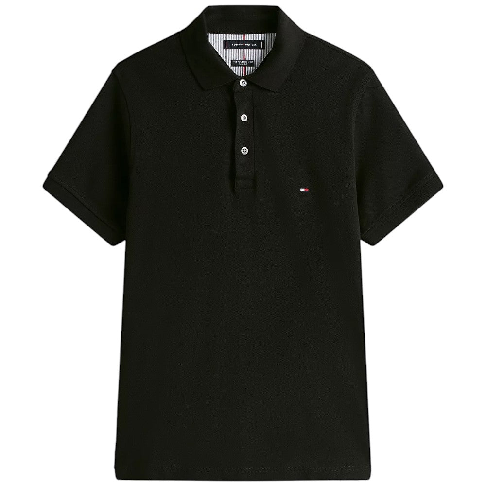 Tommy Hilfiger maglietta polo nera TH 1985 MW0MW17771DW5 T-shirt Tommy Hilfiger
