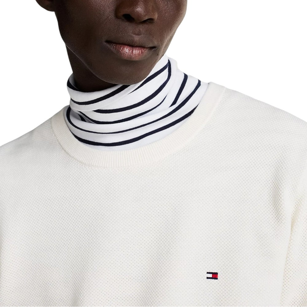 Tommy Hilfiger maglioncino avorio strutturato MW0MW36347Z00 Maglieria Tommy Hilfiger