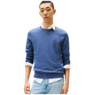 Tommy Hilfiger maglioncino blu denim MW0MW39999DVI Maglieria Tommy Hilfiger