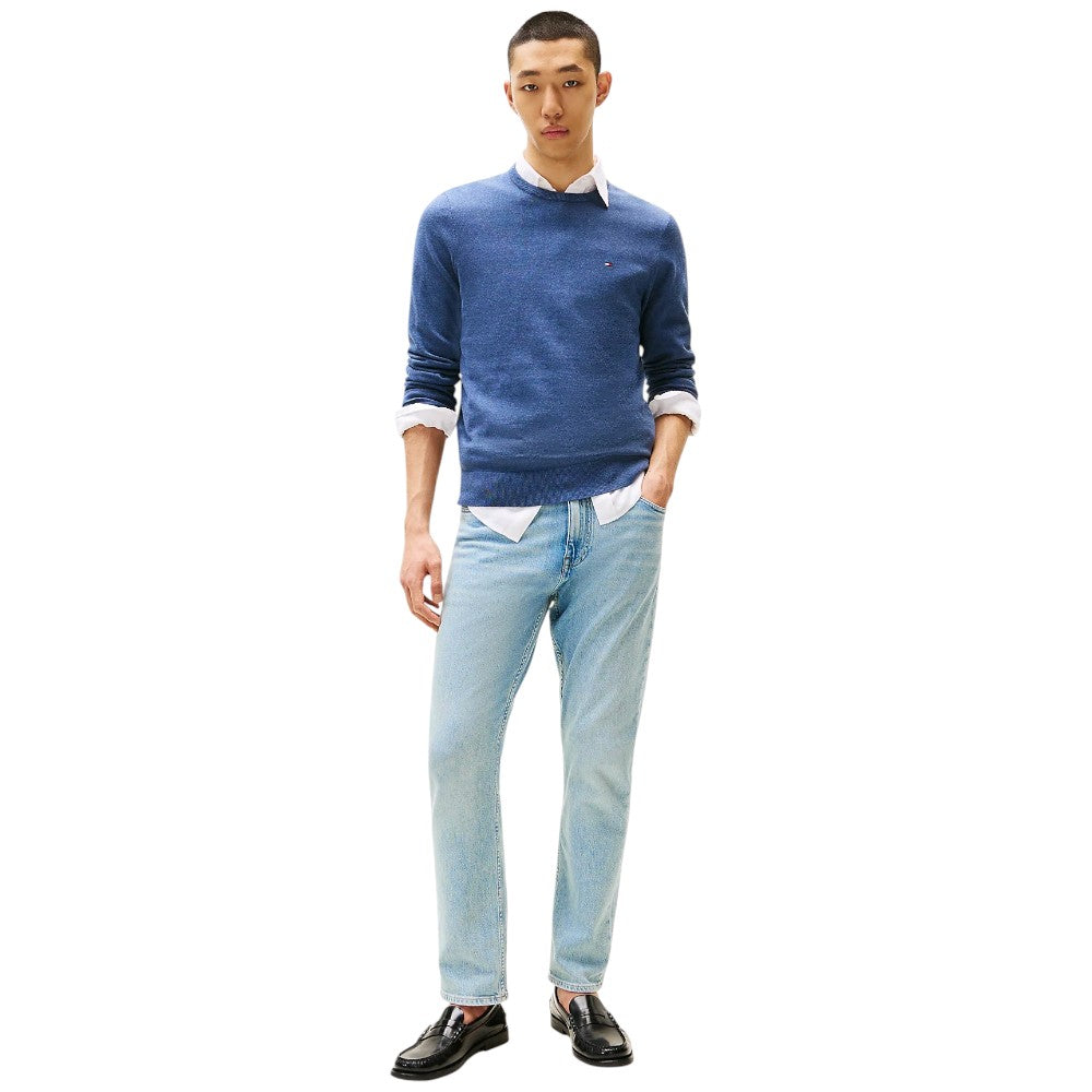 Tommy Hilfiger maglioncino blu denim MW0MW39999DVI Maglieria Tommy Hilfiger