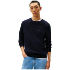 Tommy Hilfiger maglioncino blu strutturato MW0MW36347DW5 Maglieria Tommy Hilfiger