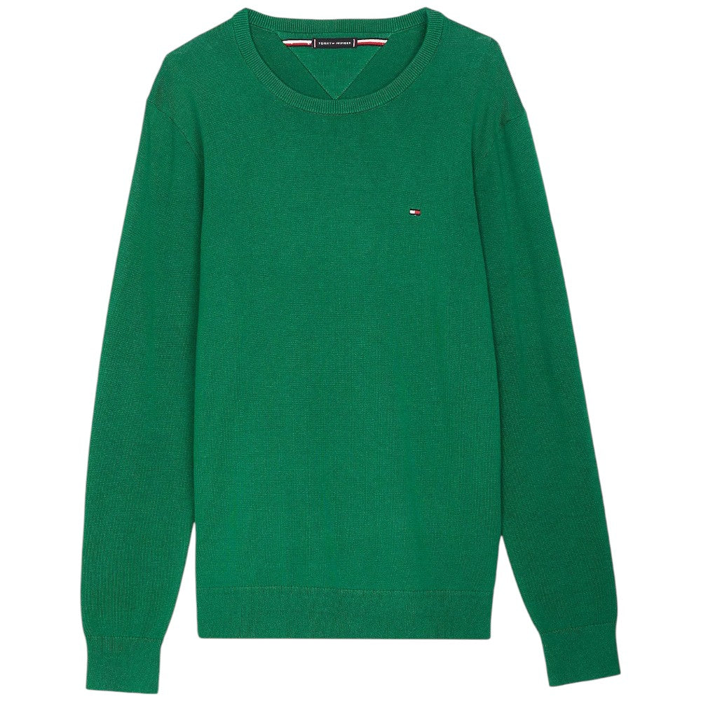 Tommy Hilfiger maglioncino verde MW0MW39999L4F Maglieria Tommy Hilfiger