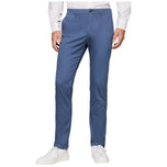 Pantaloni chino Tommy Hilfiger blu avion, vita con passanti e chiusura a bottoni