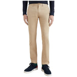 Chino beige Tommy Hilfiger con passanti e chiusura con bottone, tasche frontali