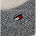 Tommy Hilfiger pullover in lana a righe grigio panna WW0WW44161 Maglieria Tommy Hilfiger