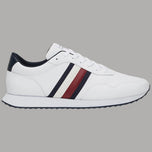 Sneakers Tommy Hilfiger bianche con inserti a righe blu e rosse