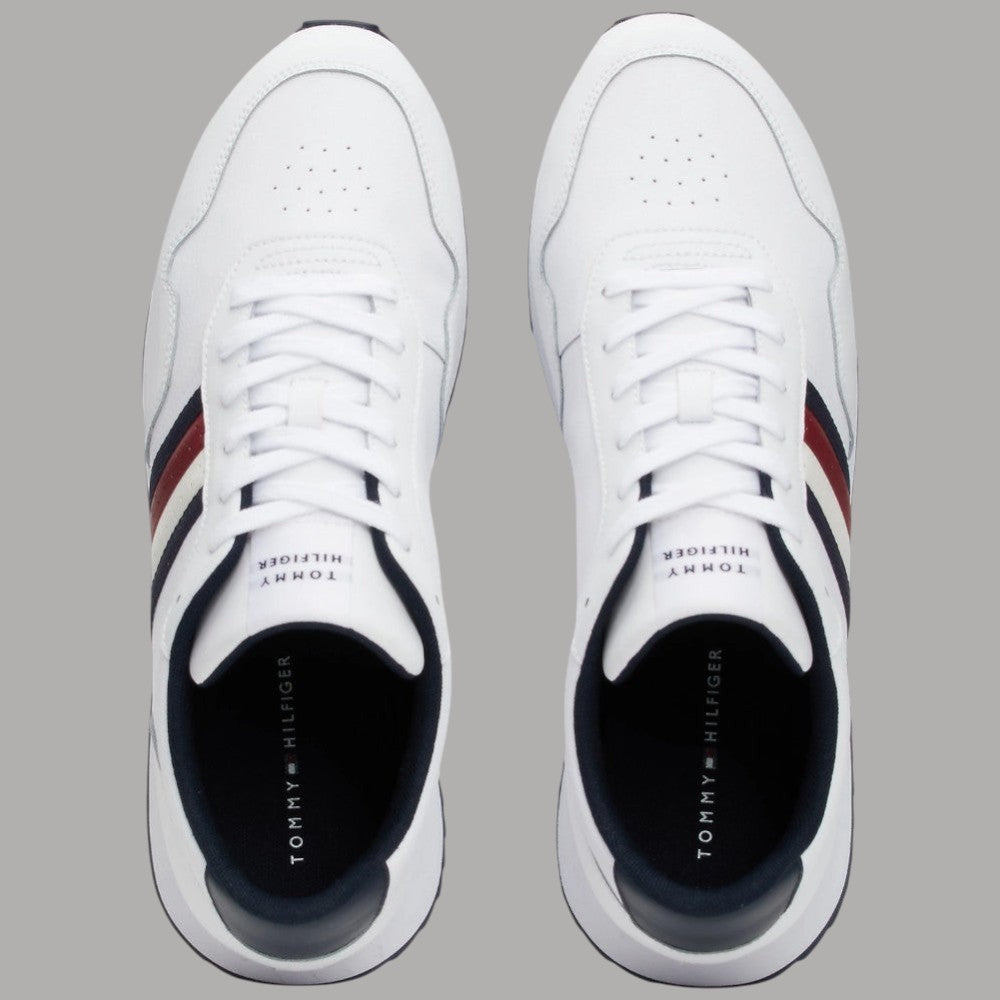 Sneakers bianche Tommy Hilfiger con lacci bianchi e punta traforata