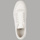 Sneaker panna con stringhe bianche e linguetta con logo interno