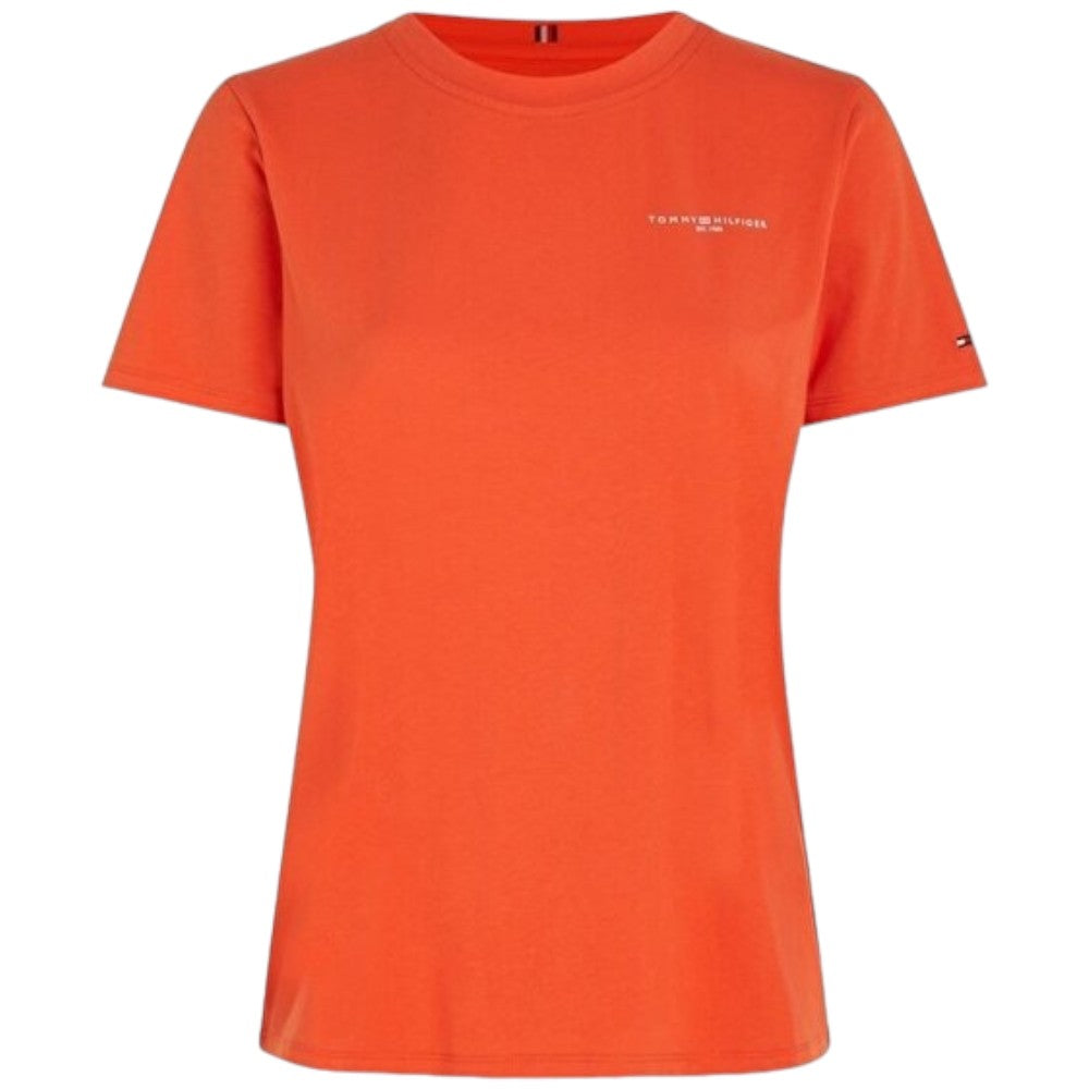Tommy Hilfiger t-shirt arancio logo mini corp WW0WW37877 T-shirt Tommy Hilfiger