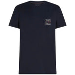 T-shirt Tommy Hilfiger blu scuro con stampa logo sul petto