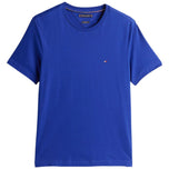T-shirt blu royal a manica corta con scollo rotondo e logo sul petto