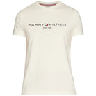 Tommy Hilfiger t-shirt crema logo ricamato MW0MW11797 T-shirt Tommy Hilfiger
