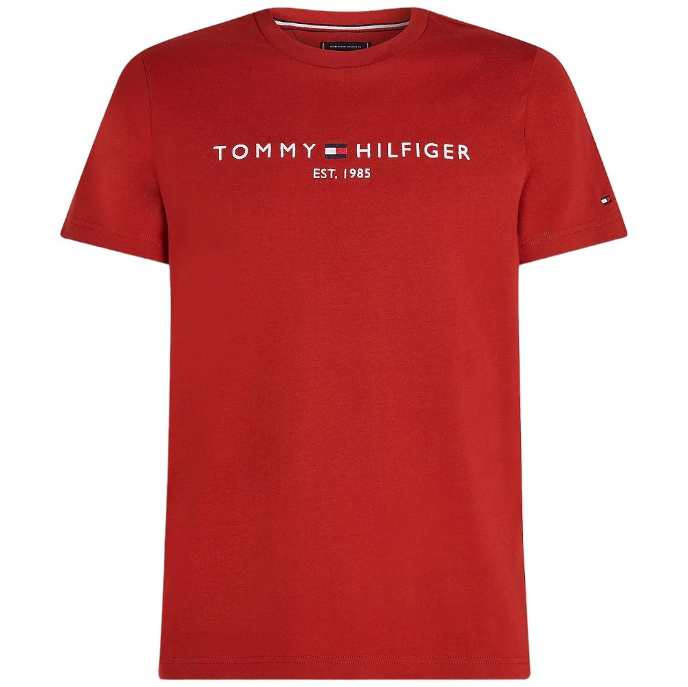 Tommy Hilfiger t-shirt dark magma logo ricamato MW0MW11797 T-shirt Tommy Hilfiger