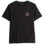 T-shirt nera Tommy Hilfiger con stampa sul petto, girocollo a maniche corte
