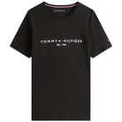 Tommy Hilfiger t-shirt nera logo scritta ricamata MW0MW11465BAS T-shirt Tommy Hilfiger