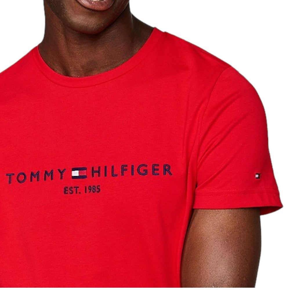 Tommy Hilfiger t-shirt rossa logo ricamato MW0MW11797 T-shirt Tommy Hilfiger