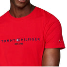 Tommy Hilfiger t-shirt rossa logo ricamato MW0MW11797 T-shirt Tommy Hilfiger