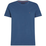 Maglietta Tommy Hilfiger slim blu avion con logo sul petto