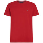 T-shirt slim Tommy Hilfiger rossa con piccolo logo sul petto