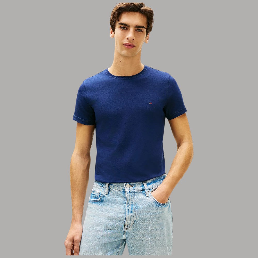Tommy Hilfiger t-shirt slim fit con bandierina ricamata - Prodotti di Classe
