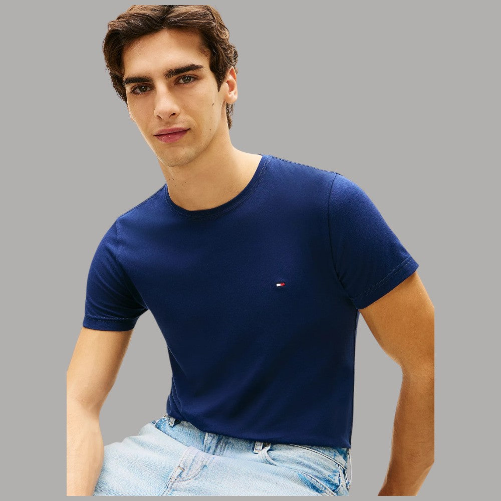 Tommy Hilfiger t-shirt slim fit con bandierina ricamata - Prodotti di Classe