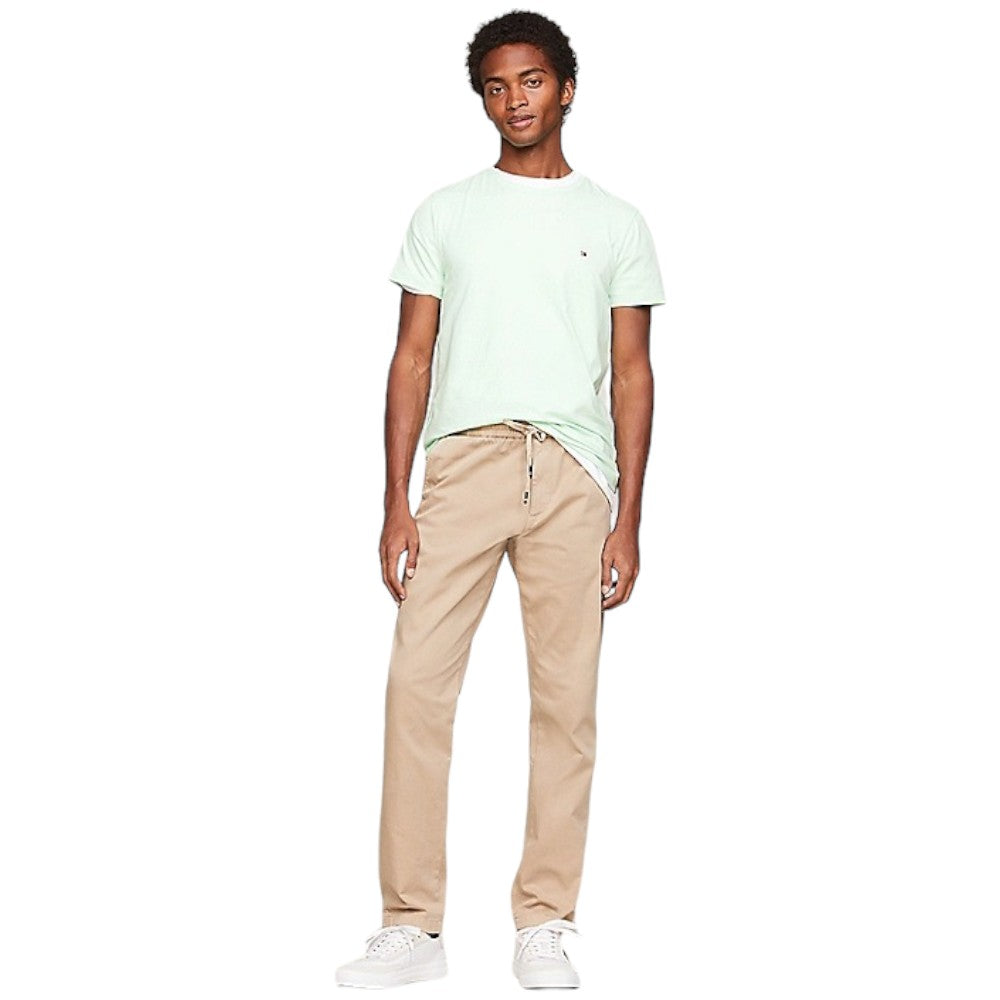 Tommy Hilfiger t-shirt verde chiaro logo piccolo MW0MW10800 T-shirt Tommy Hilfiger