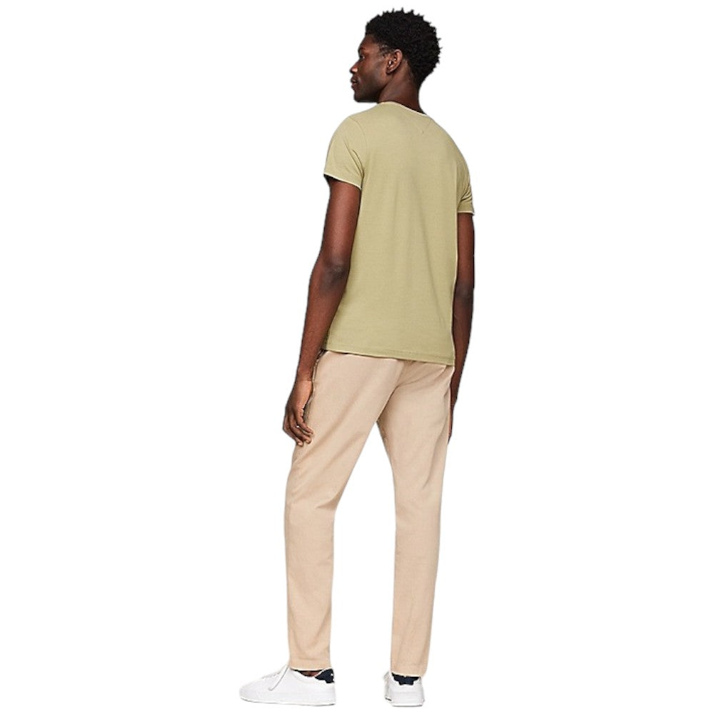 Tommy Hilfiger t-shirt verde logo piccolo MW0MW10800 T-shirt Tommy Hilfiger