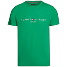 Tommy Hilfiger t-shirt verde logo ricamato MW0MW11797 T-shirt Tommy Hilfiger
