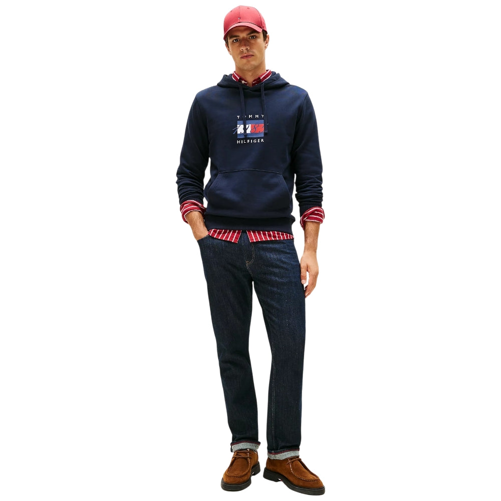 Tommy hilfiger felpa blu con cappuccio MW0MW41332DW5 - Prodotti di Classe