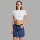 Top Guess GJ: Cropped con Fascia Logata per Look Audace - Prodotti di Classe