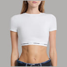 Top Guess GJ: Cropped con Fascia Logata per Look Audace - Prodotti di Classe