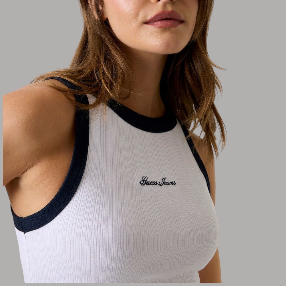 Top Guess GJ in Modal Cotone con Logo Ricamato W6GPZ8KF641 - Prodotti di Classe