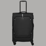 Trolley Travelite espandibile nero con manico e 4 ruote, vista frontale