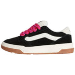 Sneaker Vans nere in scamosciato, lacci rosa, fascia bianca e suola marrone