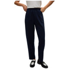 Pantaloni felpa Vero Moda Ronja blu scuro con vita elasticizzata e gamba dritta