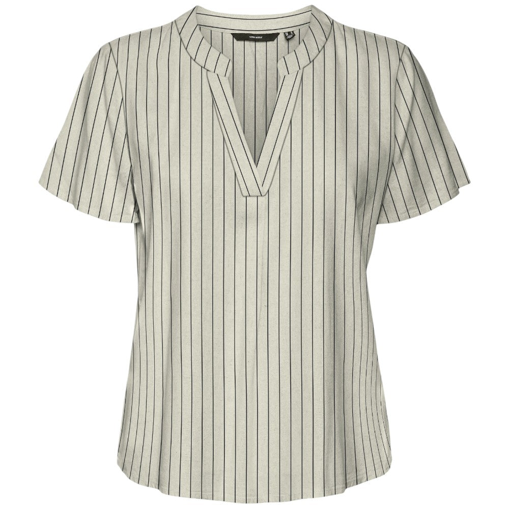Vero Moda blusa beige a righe My Milo 10303660 Camicie Vero Moda