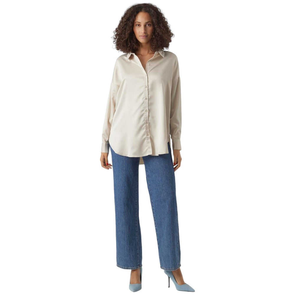 Vero Moda camicia beige over Merle 10294095 Camicie Vero Moda