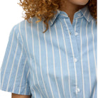 Vero Moda camicia celeste a righe Leonie 10309722 Camicie Vero Moda