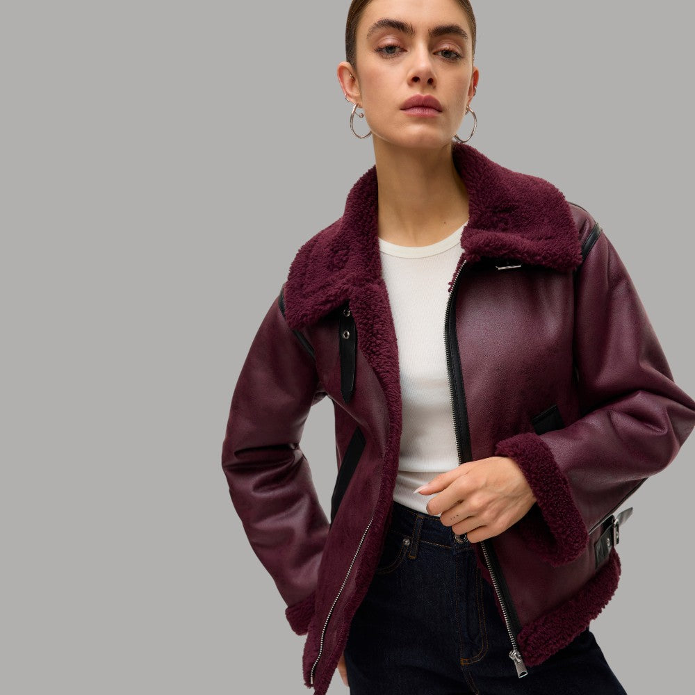 Vero Moda eco montone bordeaux Virginia 10332528 - Prodotti di Classe