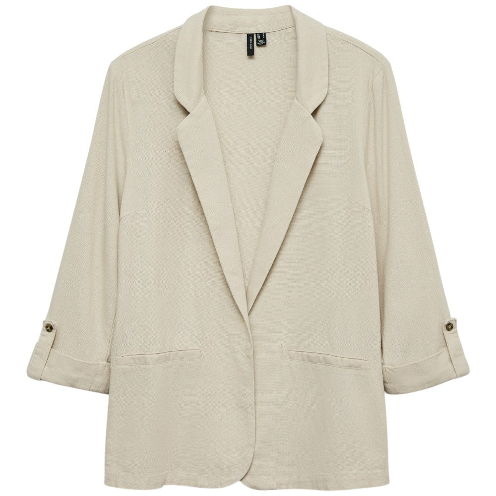 Vero Moda giacca blazer in lino beige chiaro Jesmilo 10279700 Giacche Vero Moda
