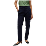 Pantaloni blu tapered con tasche e fondo affusolato