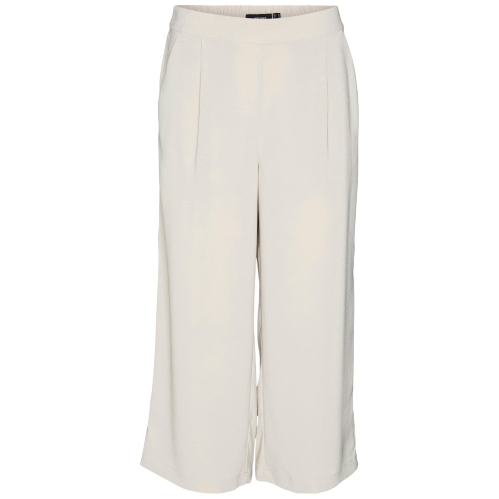 Vero Moda pantaloni coulotte beige Coco 10289453 Pantaloni Vero Moda