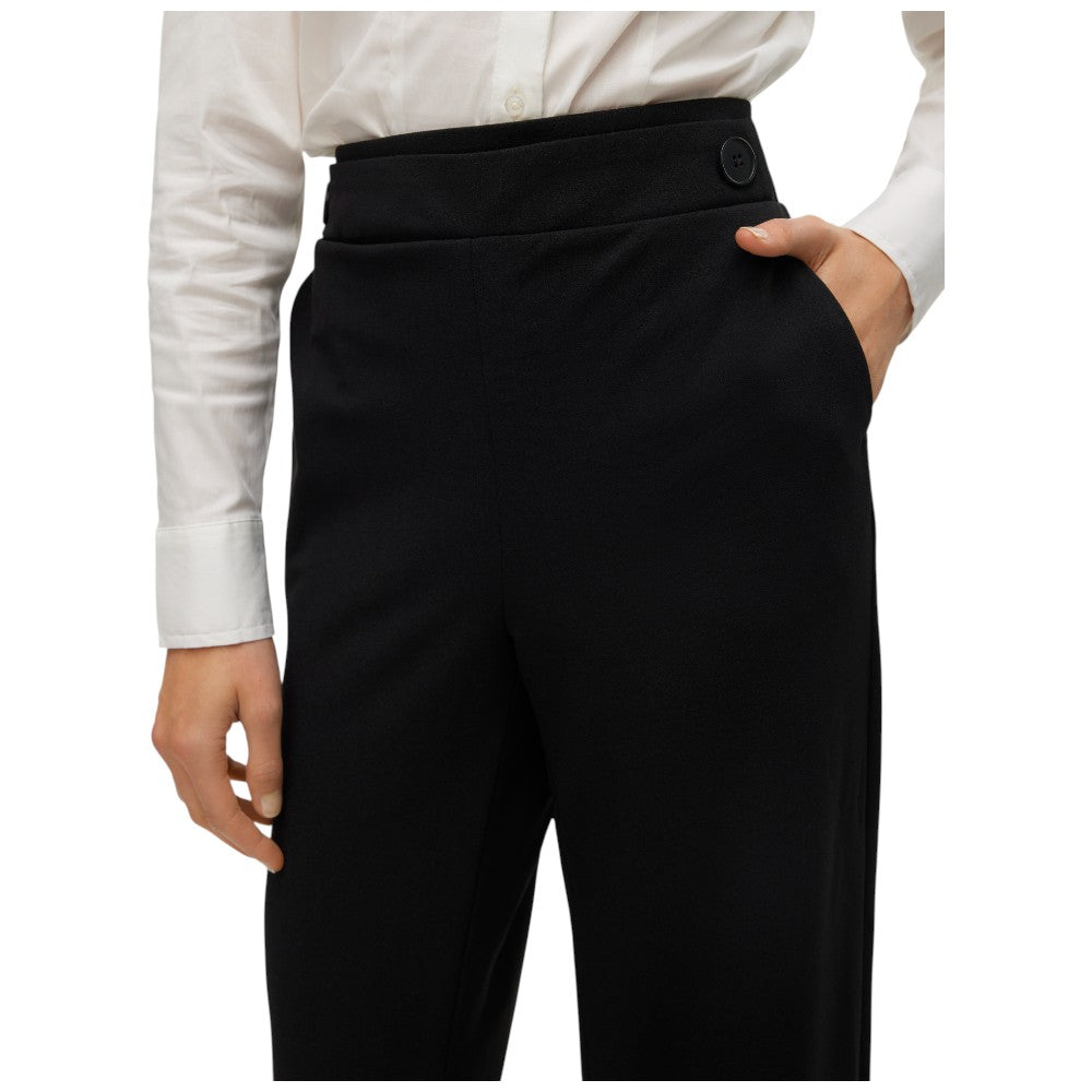 Vero Moda pantaloni neri wide pant Liva 10294485 Pantaloni Vero Moda