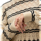 Vero Moda pullover beige nero Bella 10321528 Maglieria Vero Moda