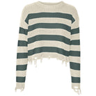 Vero Moda pullover cropped verde panna MERCER 10314141 Maglieria Vero Moda