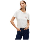 Vero Moda t-shirt bianca con stampa rossa glitter art. Villa 10324551 T-shirt Vero Moda