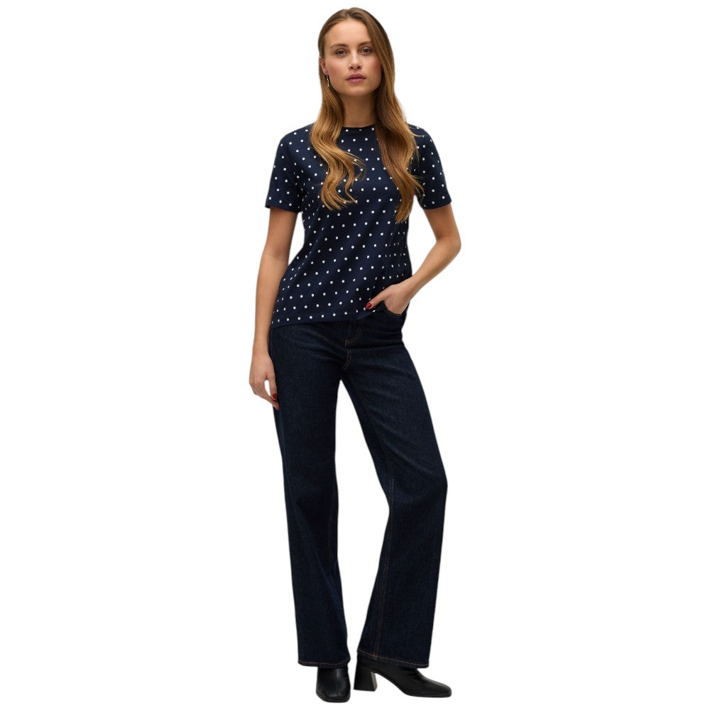 Vero Moda t-shirt blu a pois art. Kaia 10322565 T-shirt Vero Moda